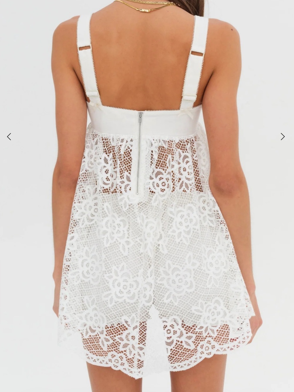 For Love & Lemons Sonnet Lace Babydoll Set - Picture 5 of 11